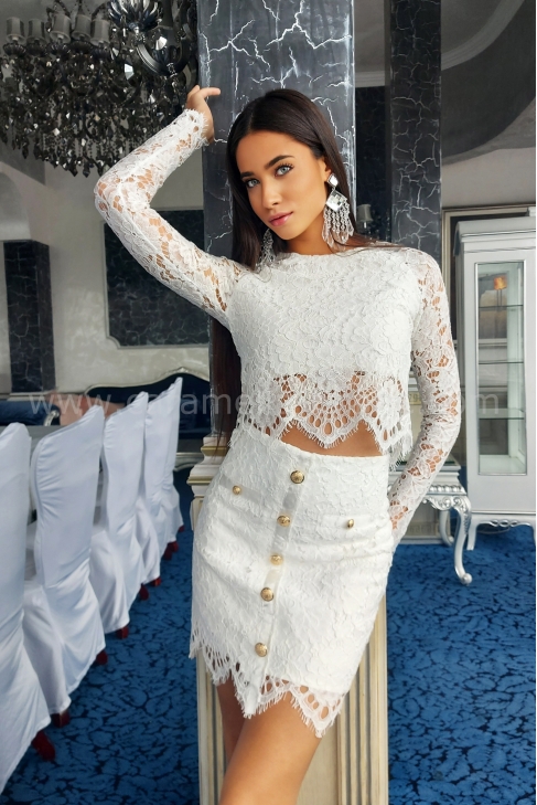 Дантелен сет White Lace Set 